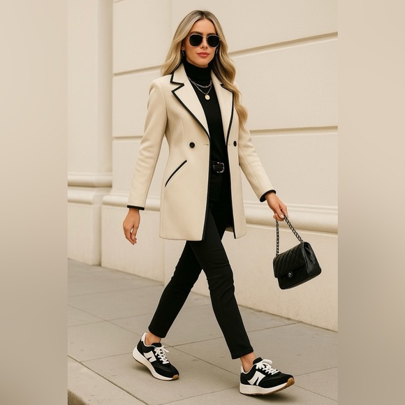 Steve Madden Kendrix Black White Lace-Up Sneakers Women’s Size 8 New With Box - Picture 2 of 10